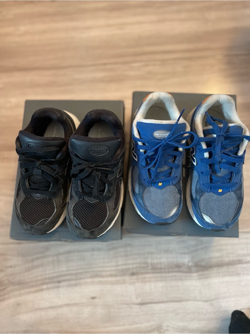 2 pair New Balance Kids' Navy Blue & Black Twin Sneaker Pack